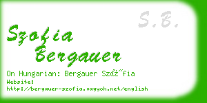 szofia bergauer business card